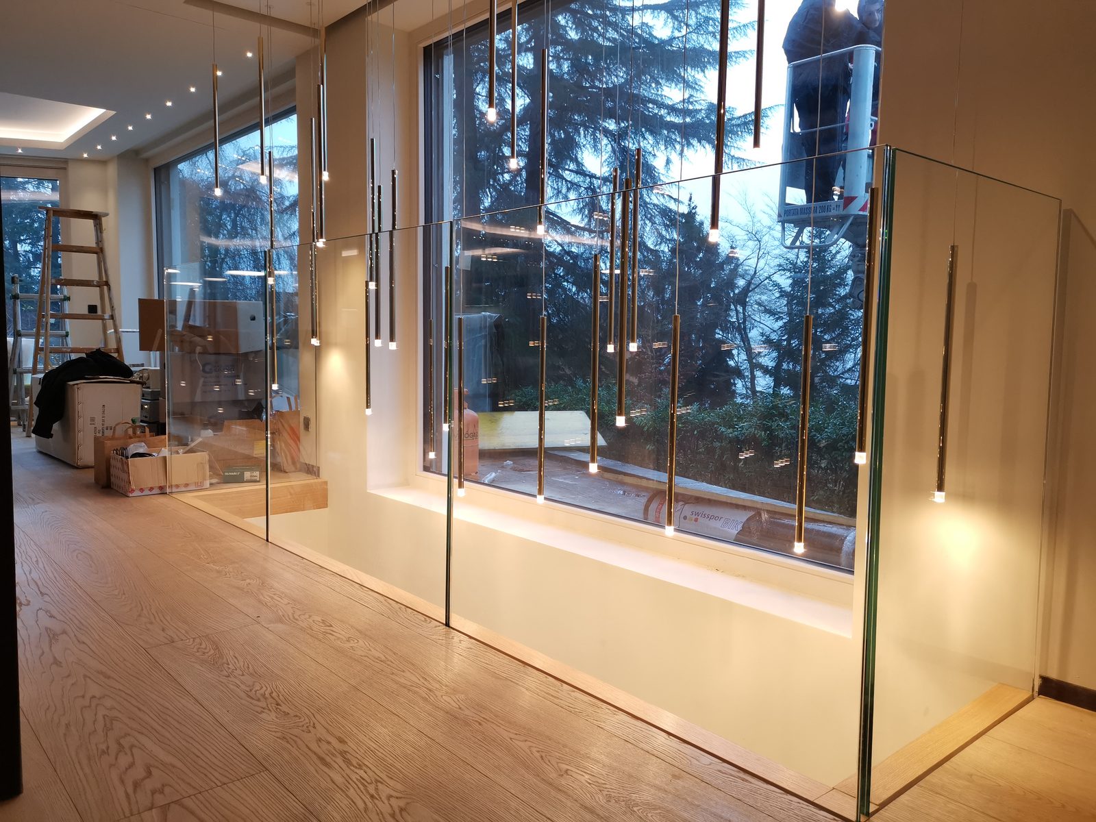 Installazione ALUSKY — parapetto in vetro